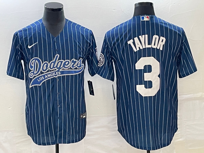 Men's Los Angeles Dodgers Chris Taylor #3 Blue Jersey Joint Edition